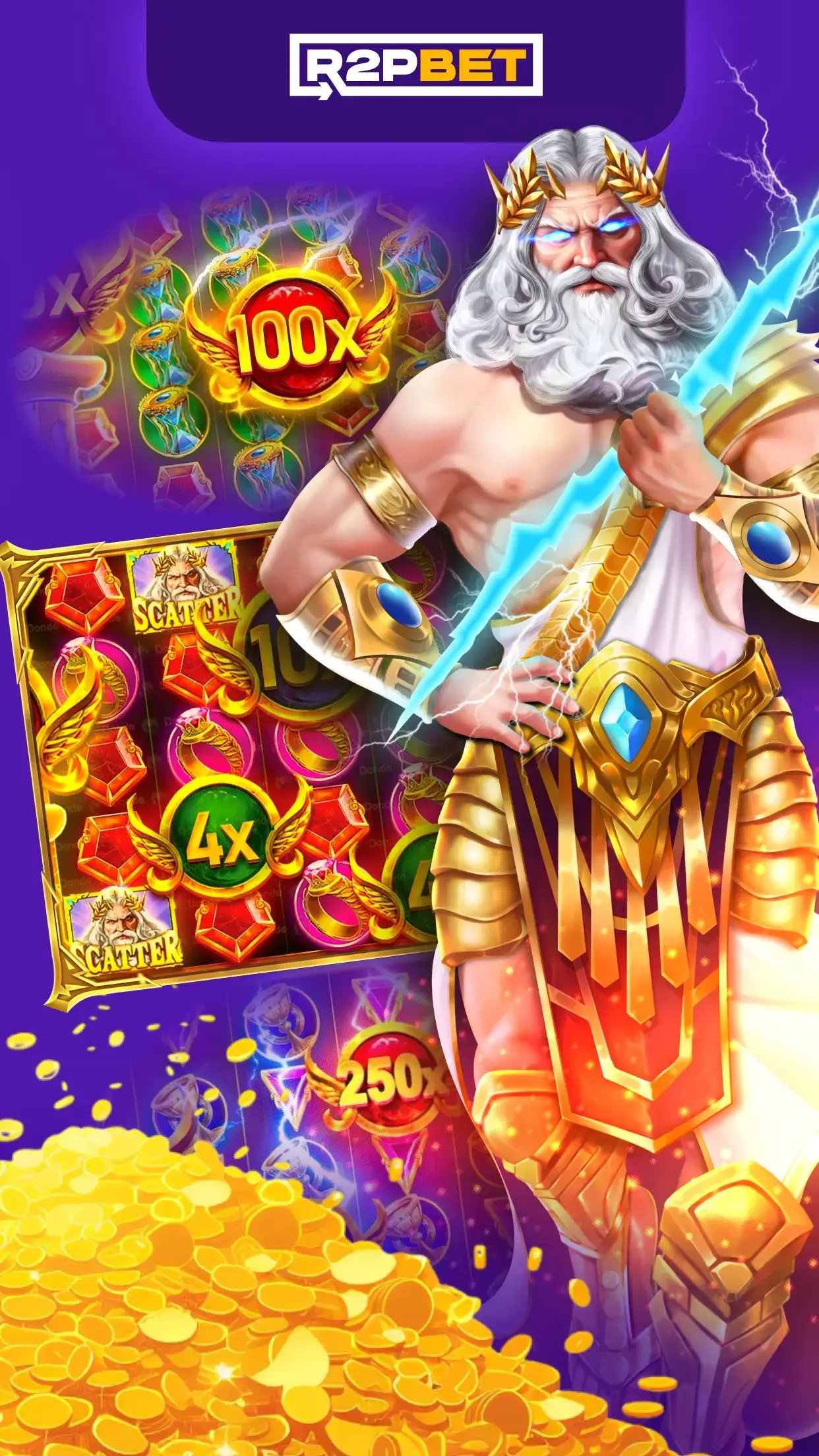 R2pbet Mobile App Interface Showing Game Categories